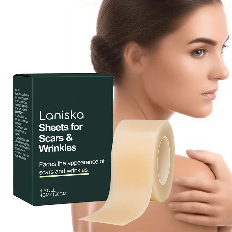 LANISKA 4 x 150cm Strisce per il Trattamento delle Cicatrici per Levigare e Nutrire la Pelle, LA-B06-0026-01