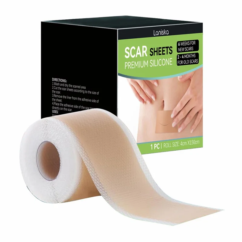 LANISKA Cerotti Ultra Sottili in Silicone per il Trattamento delle Cicatrici, Fogli Traspiranti per la Rimozione delle Cicatrici, LA-A06-0036-01