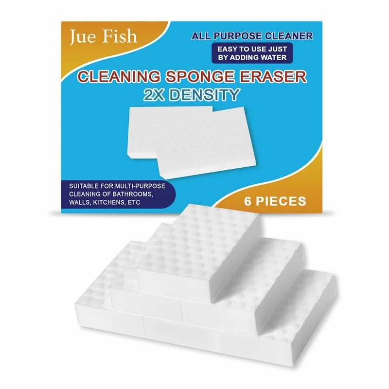 JUE-FISH 6 Spugne Nano per Rimozione Macchie da Cucina, Piastrelle e Fornelli - Cancellino Magico Multiuso per Pulizia, JU-C09-0159-01