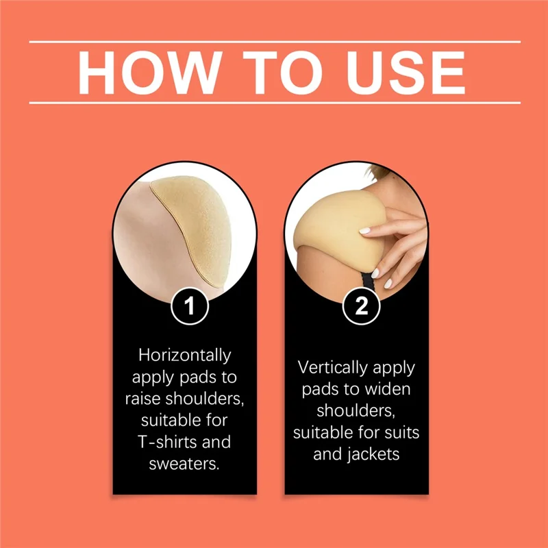 ZERILINA 1 Pair Non Slip Washable Shoulder Pads Reusable Invisible Shoulder Enhancer, ZE-B08-0002-01