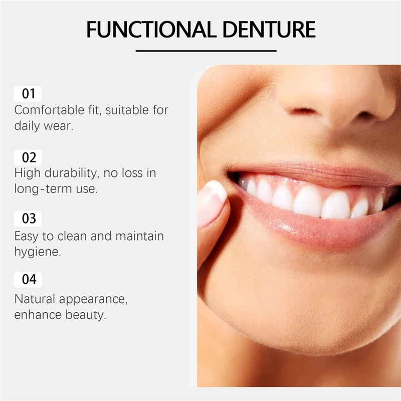 ORALHOE OR-A04-0430-01 Denture Cosmetic Kit Upper / Lower False Teeth for DIY Smile Transformation