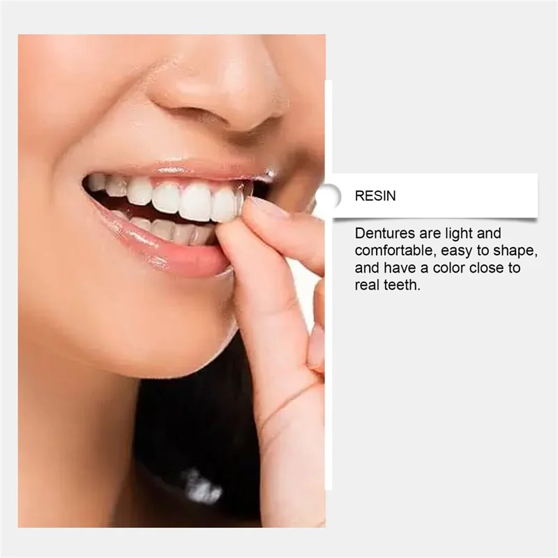 ORALHOE OR-A04-0430-01 Denture Cosmetic Kit Upper / Lower False Teeth for DIY Smile Transformation