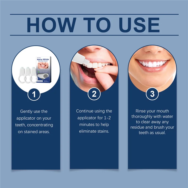 ORALHOE OR-A04-0423-01 Éponge de Nettoyage Dentaire Soin Oral Doux Dissolvant de Taches Outil de Blanchiment Dentaire