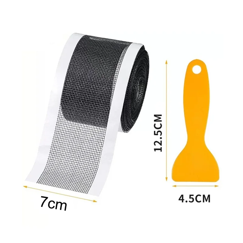 Self-Adhesive Drain Hair Catcher 7cm x 10m Disposable Shower Drain Mesh Sticker Rectangular Filter for Bathroom Kitchen