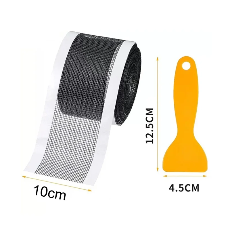 Self-Adhesive Drain Hair Catcher 10cm x 10m Disposable Shower Drain Mesh Sticker Rectangular Filter for Bathroom Kitchen