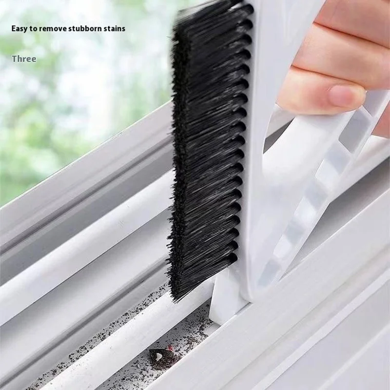 3 in 1 Window Cleaning Tool Triangle Countertop Cleaner Brush Household Glass Squeegee TPR Scraper