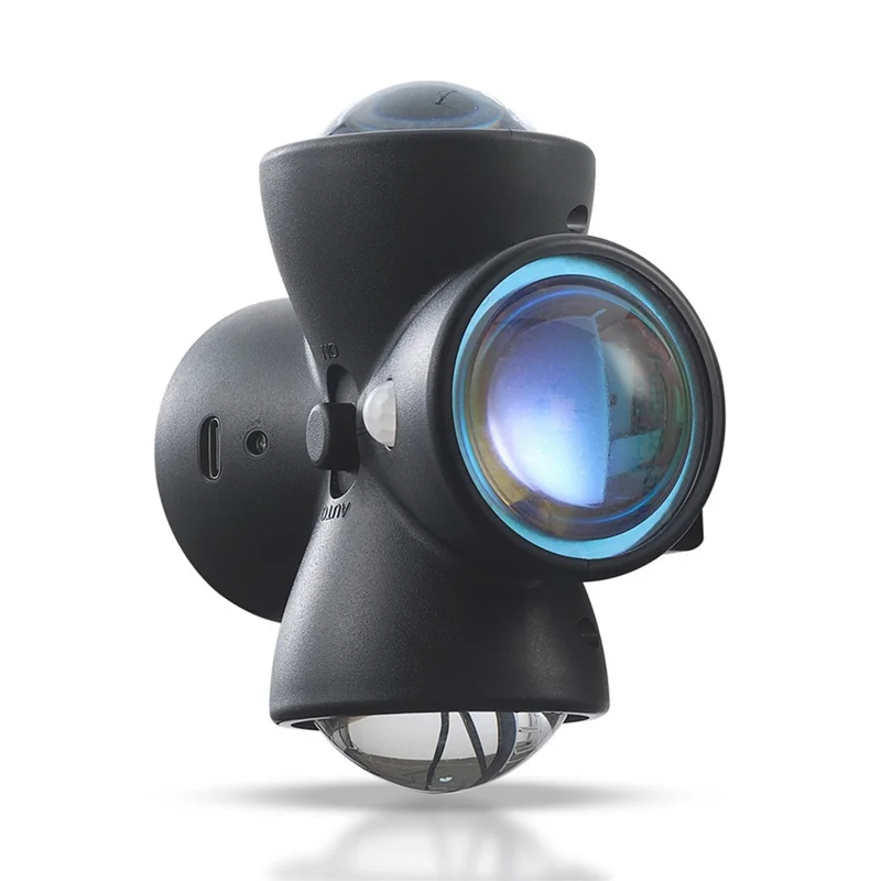 HR-CTD-02 Luz Noturna com Sensor de Movimento Recarregável Magnética para Corredor e Quarto - Preto