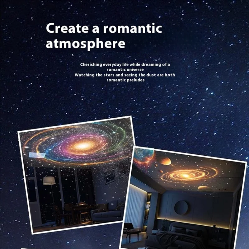 HT-B01 Automatischer Ausschalttimer Galaxie Projektor Nachtlicht für Schlafzimmer mit 3 Filmscheiben KinderGeburtstags-Geschenk
