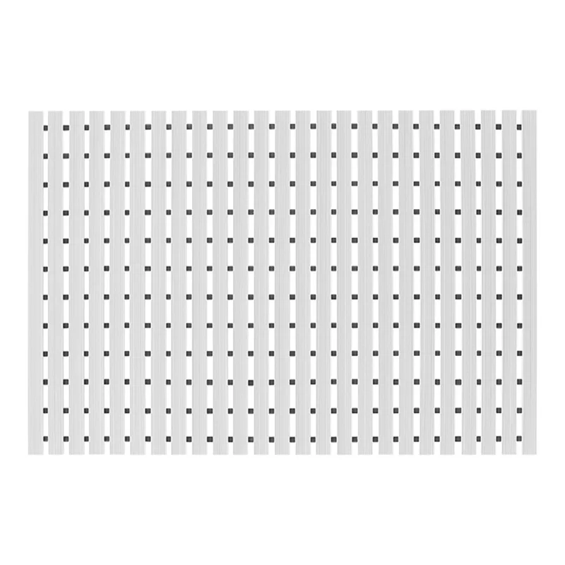 43 x 67cm Bathroom Absorbent PVC Non Slip Mat Fast Drainage Foldable Shower Foot Pad - White