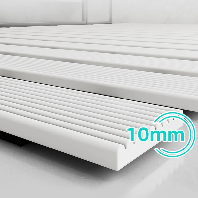 43 x 67cm Bathroom Absorbent PVC Non Slip Mat Fast Drainage Foldable Shower Foot Pad - White