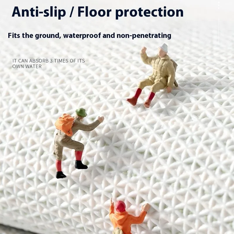 Tapis de bain 50 x 80 cm motif feuilles en microfibre douce, séchage rapide, ultra-absorbant et antidérapant - Style A