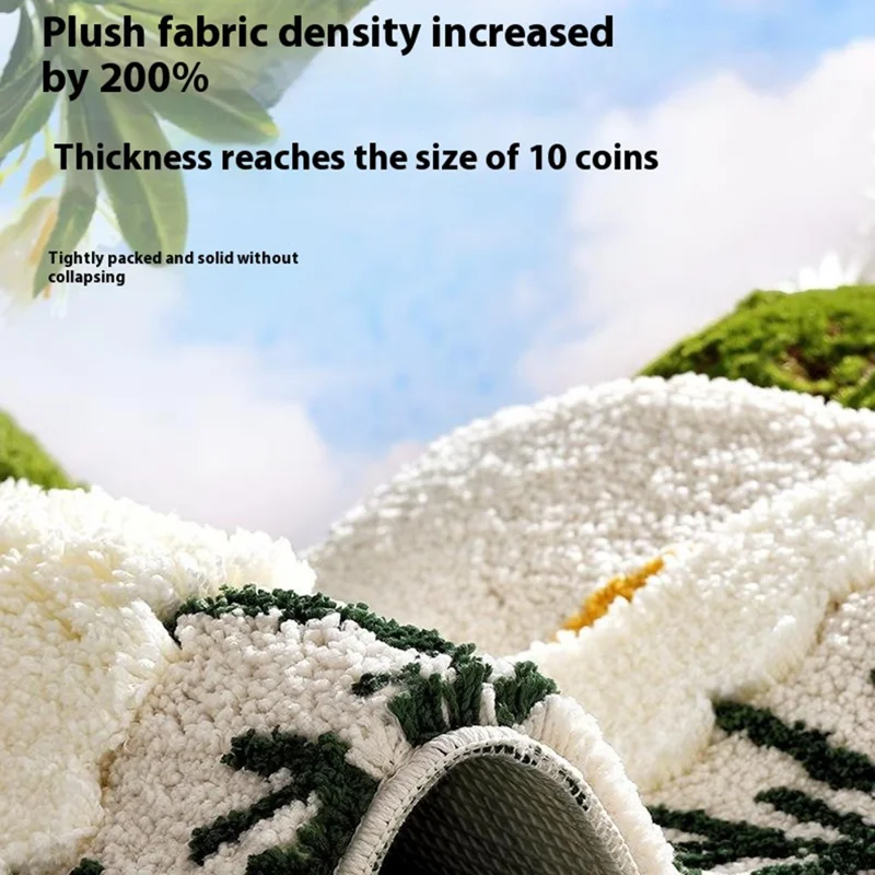 40 x 60cm Floral Pattern Quick Dry Microfiber Bath Mat Ultra Absorbent Non Slip Bathroom Rug - Style A