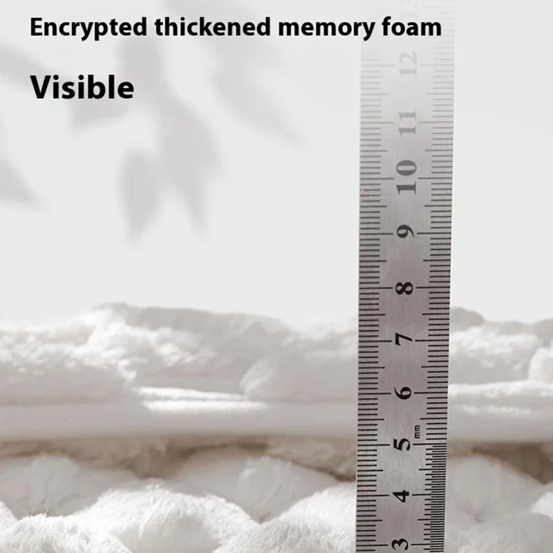 50 x 80cm 3D Textured Memory Foam Bathroom Mat Absorbent Non Slip Shower Rug Quick Dry Floor Mat - White