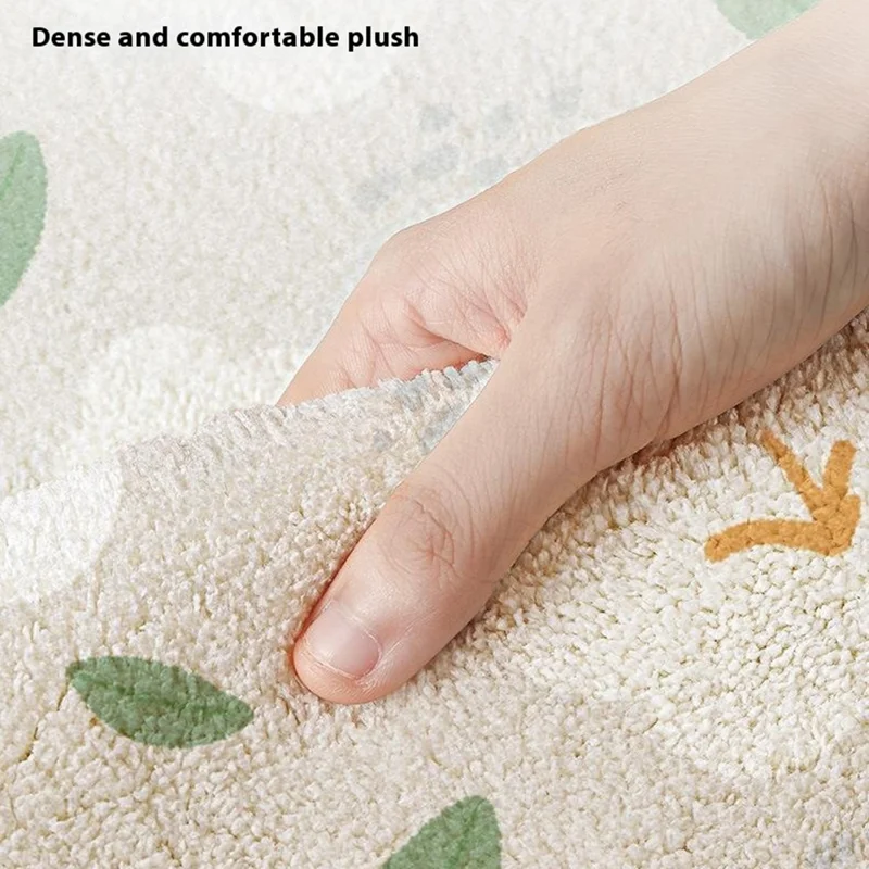 40 x 120cm Nordic Floral / Leaves Pattern Runner Rug for Bedroom Living Room Bay Window Lambswool Mat - Style A