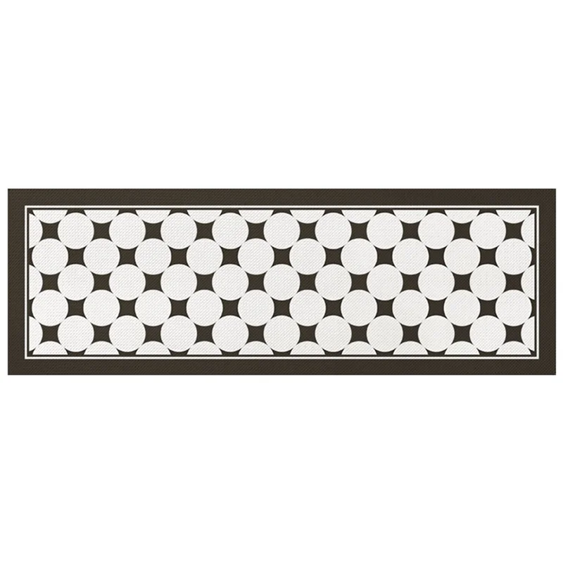 Tappetino da cucina in similpelle PU resistente all'olio, 50 x 150 cm, motivo classico, antiscivolo, spesso - Stile A