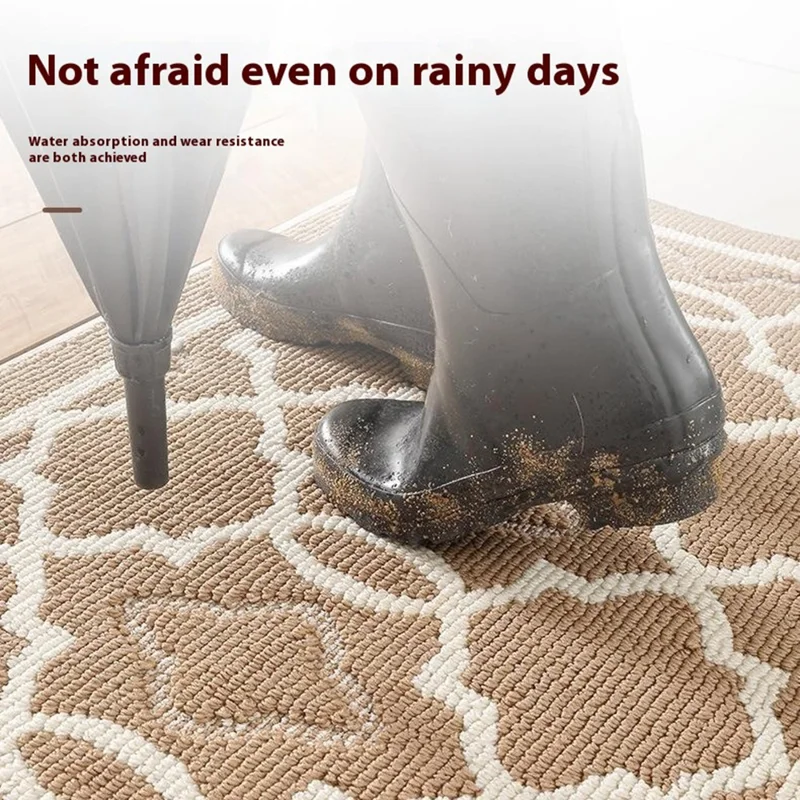Tappetino per Ingresso 50 x 80 cm con Texture a Loop Cattura Sporco Antiscivolo per Interni ed Esterni - Grigio Scuro