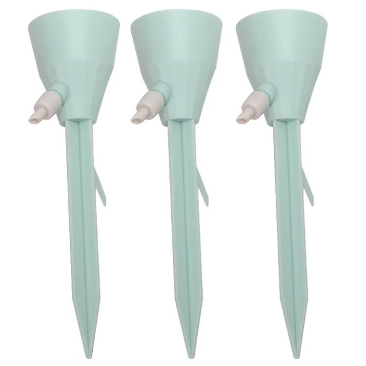 3PCS Self Watering Device Automatic Plant Water Irrigation Tool with Slow Release Control Valve Adjustable for Home Vacation Plant Watering - Green