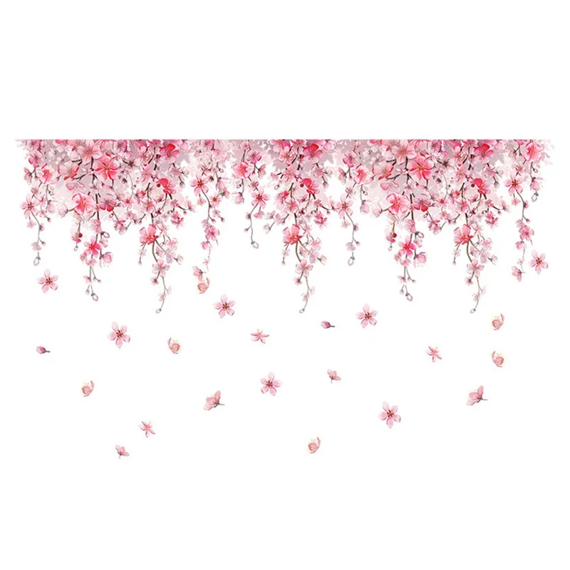 Sticker mural amovible en rotin et fleurs Papier peint décoratif étanche en PVC à adhésif