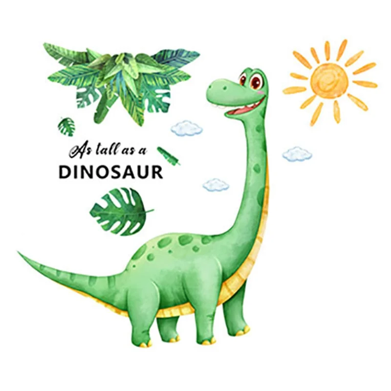 Sticker mural Dinosaure Cartoon Autocollant Décoratif Amovible en PVC pour Chambre d'Enfants - BM2062