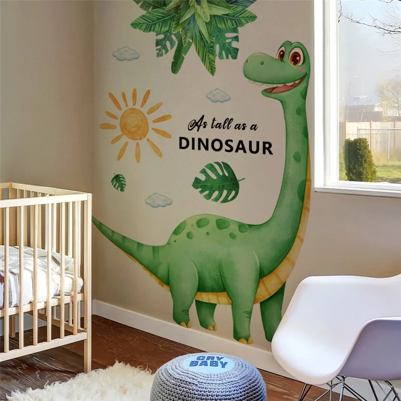 Sticker mural Dinosaure Cartoon Autocollant Décoratif Amovible en PVC pour Chambre d'Enfants - BM2062
