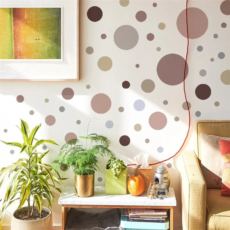 6Pz / Set Adesivi Murali Decorativi a Pois Autoadesivi Rimovibili in PVC - Stile A