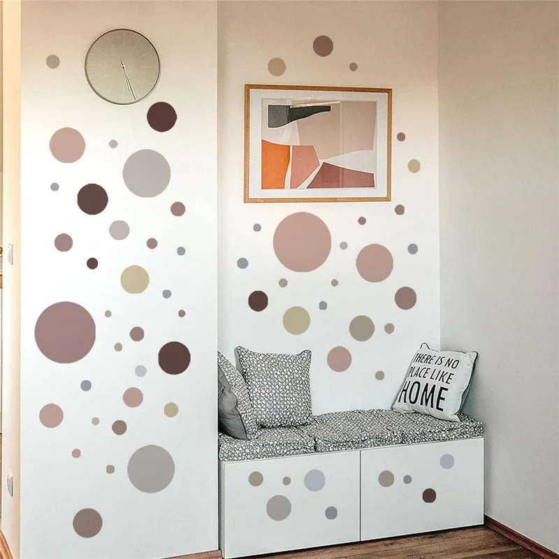 6Pz / Set Adesivi Murali Decorativi a Pois Autoadesivi Rimovibili in PVC - Stile A