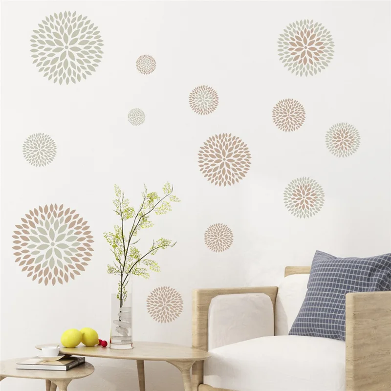 Grande Decalcomania di Ortensia per Soggiorno Ufficio Adesivo PVC Decorazione Parete