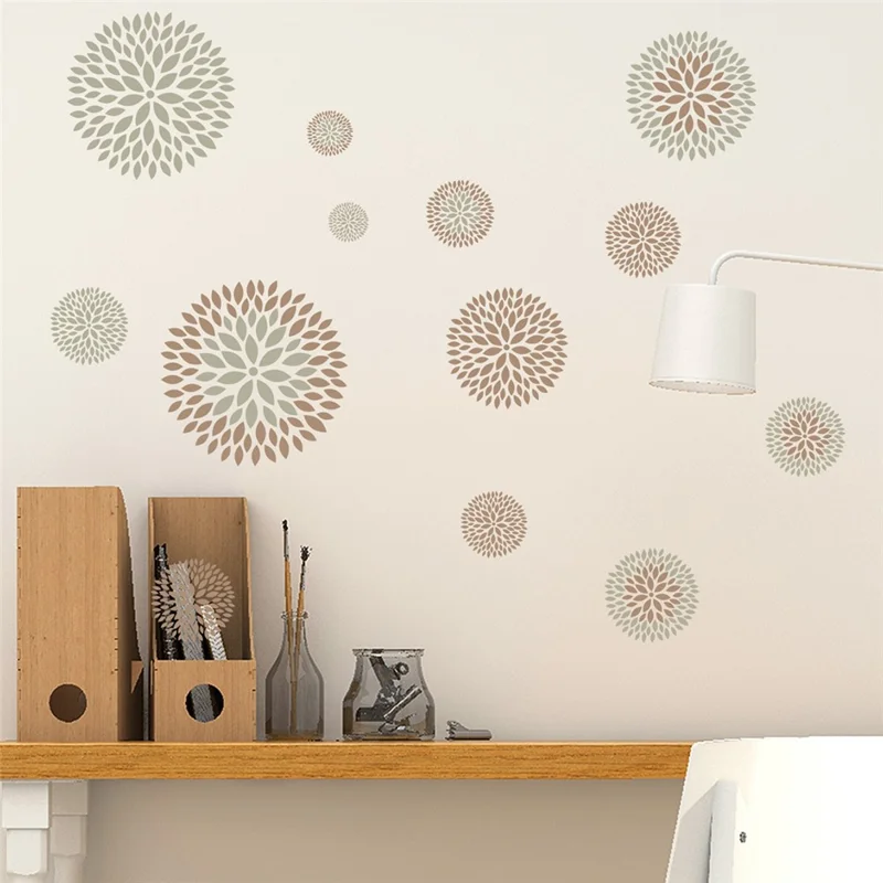 Grande Decalcomania di Ortensia per Soggiorno Ufficio Adesivo PVC Decorazione Parete