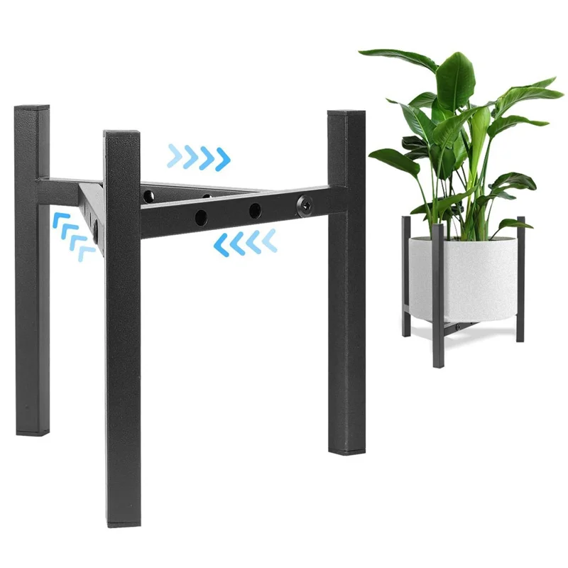 Indoor Adjustable Plant Stand Metal Modern Heavy Duty Stable Flower Pot Holder