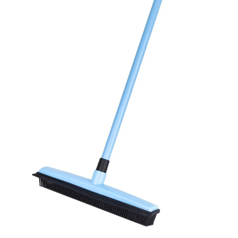 Silicone Head Pet Hair Removal Broom for Carpet Multifunction Floor Brush with Telescopic Handle