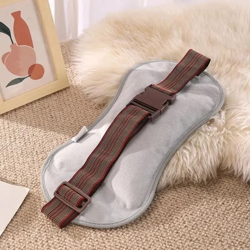 Electric Hot Water Bottle Crystal Fleece Heated Waist Belt for Belly Back Warming Bag