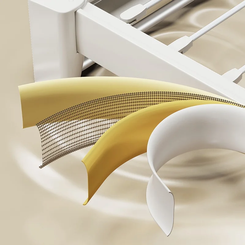 Étendoir à linge pliable économe en espace en ABS et acier au carbone, support de séchage d'intérieur et de balcon, longueur 70 cm