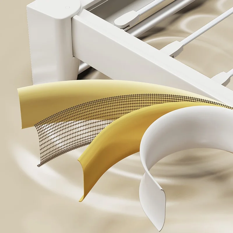 Séchoir à linge pliable en ABS et acier au carbone, support de séchage d'intérieur et de balcon, longueur 70 cm avec barre