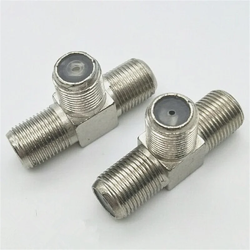 Connecteur répartiteur femelle de type F impérial 1 vers 2 pour câble coaxial de satellite TV