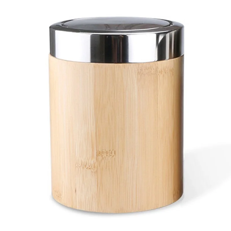 JD-BR088 Cestino Mini da Scrivania in Stile Nordico con Coperchio Basculante per Ufficio e Casa