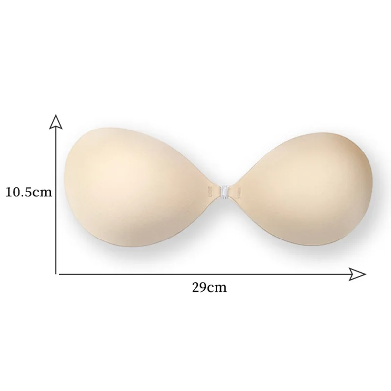 Couvre-mamelons auto-adhésifs pour femmes avec boucle frontale, soutien-gorge respirant invisible push-up - Couleur peau