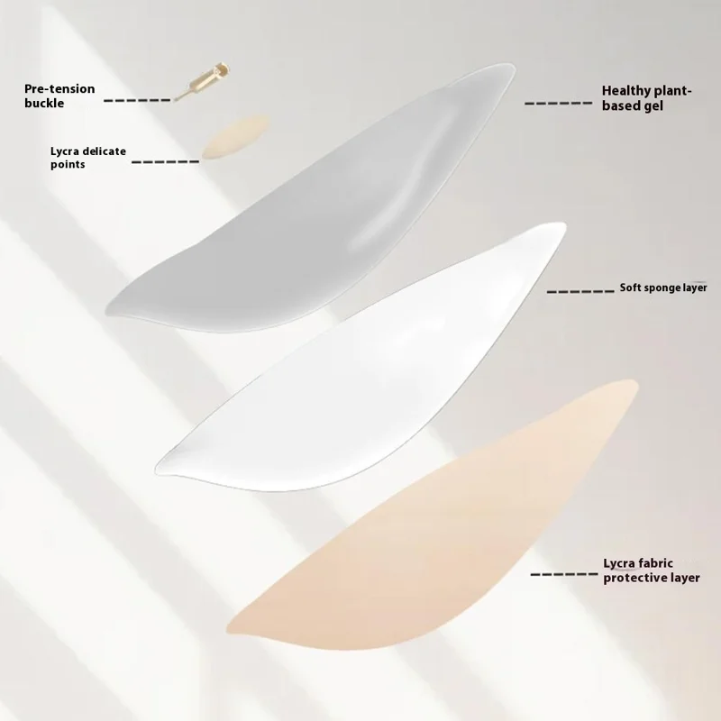 Couvre-mamelons auto-adhésifs en forme de D pour femmes avec boucle avant, soutien-gorge adhésif respirant et invisible push-up - Couleur peau