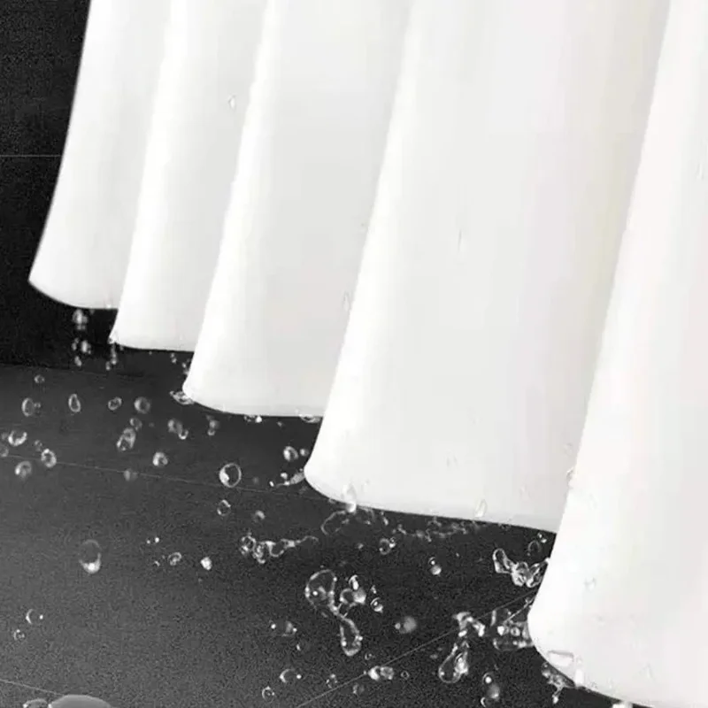 PEVA Shower Curtain 180 x 180cm Waterproof Mildew Resistant Bathroom Curtain - Leaves