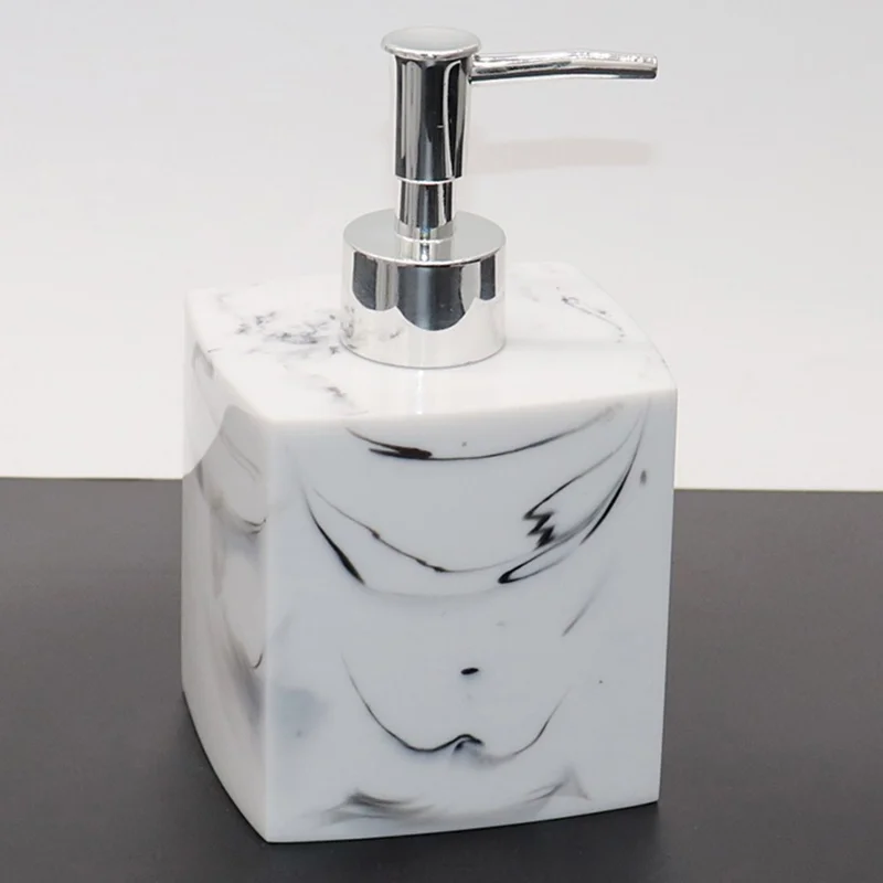 Bouteille distributrice rechargeable de 400 ml pour savon à main, shampoing, gel douche, lotion, détergent - Blanc