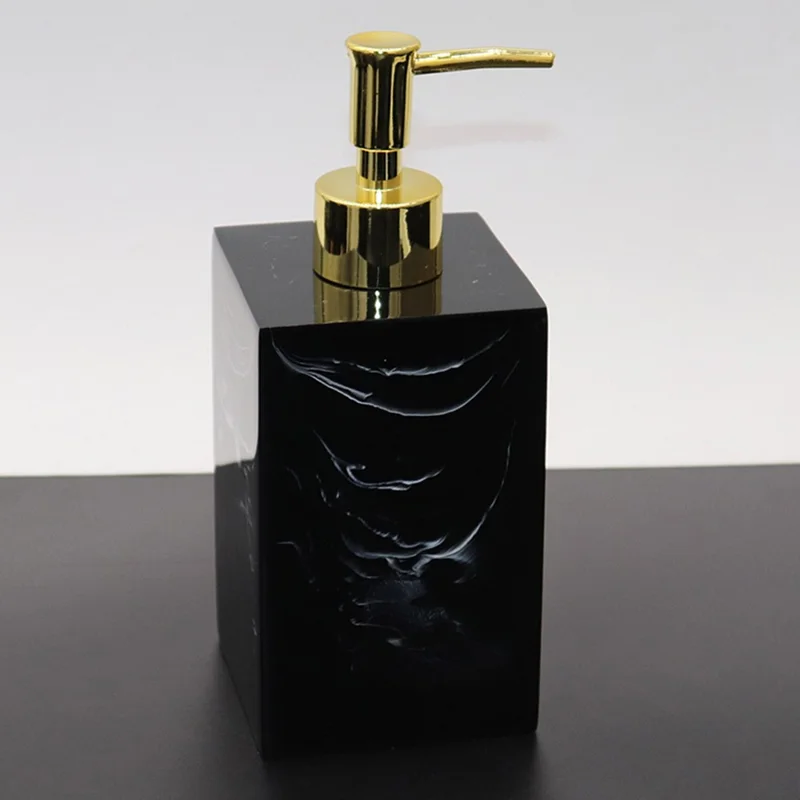 500ml Refillable Pump Dispenser Bottle Hand Soap Shampoo Body Wash Lotion Detergent Resin Bottle - Black