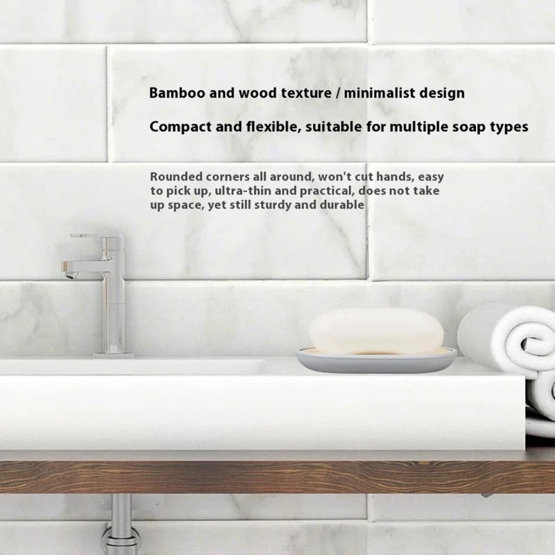 Set da 4 pezzi di accessori bagno in PP + Bambù: Porta spazzolino, Portasapone, Dispenser per lozione, Bicchiere da risciacquo - Nero