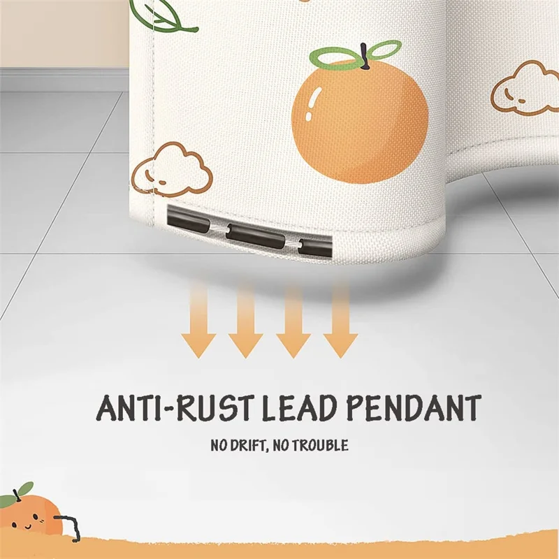 180 x 180 cm Modna wydrukowana przesłona łazienkowa, wodoodporna kotara prysznicowa z 12 hakiem - Pomarańczowy