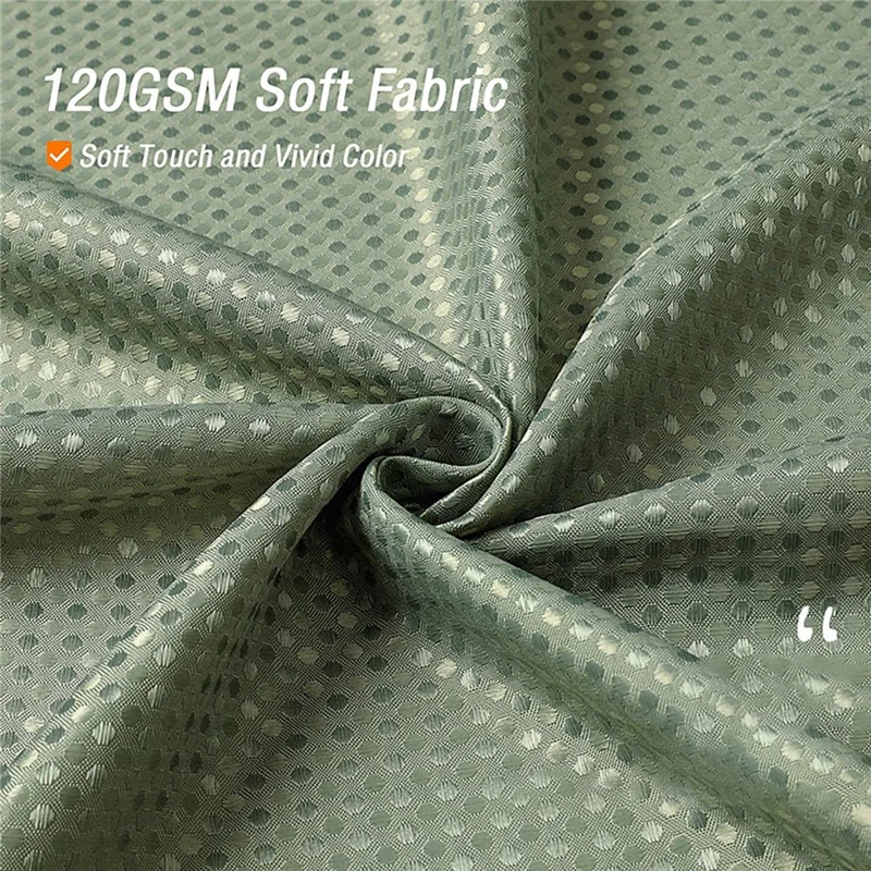 180 x 200 cm enfärgad duschdraperi med rutfält för badrum, fuktskydd, badskiljare – böngrön