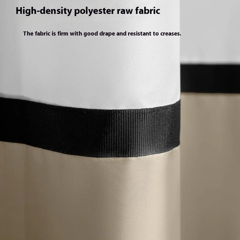 Rideau de douche imperméable en polyester avec motif color block, 180 x 200 cm, anneaux romains, pour salle de bain ou hôtel - Gris