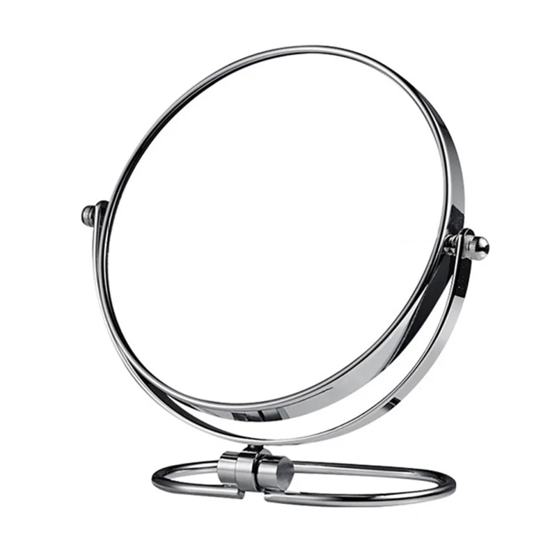 7 Inch Rotating Makeup Mirror with O Ring Stand 1X / 3X Magnification Dual Sided Desktop Vanity Mirror