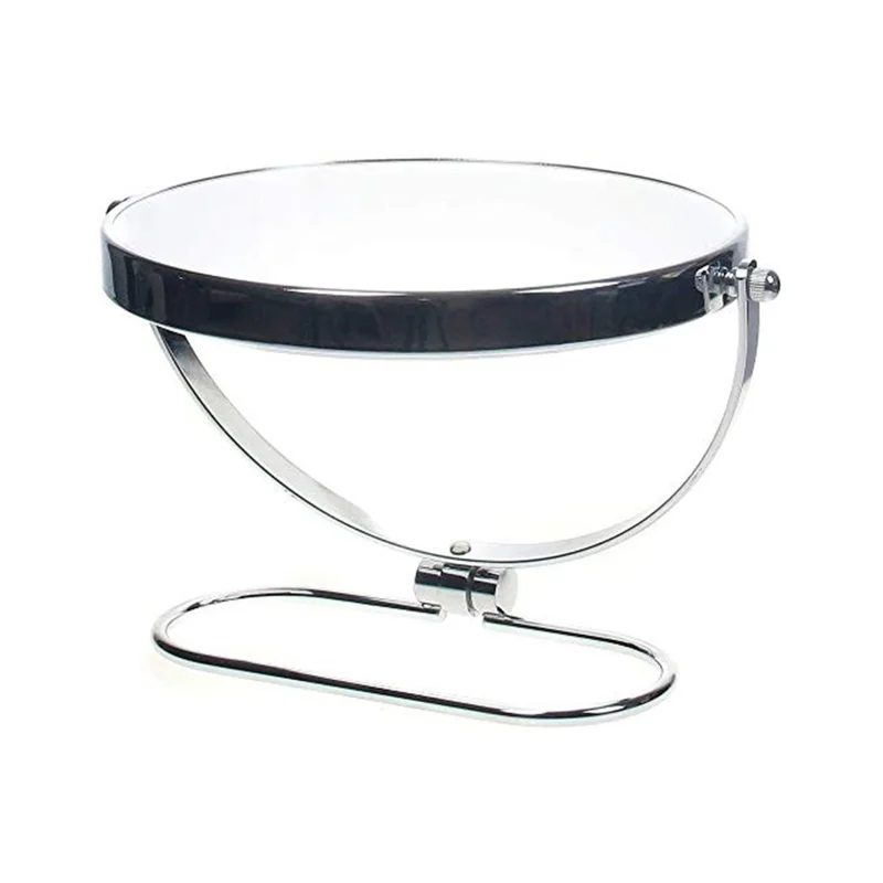 7 Inch Rotating Makeup Mirror with O Ring Stand 1X / 3X Magnification Dual Sided Desktop Vanity Mirror