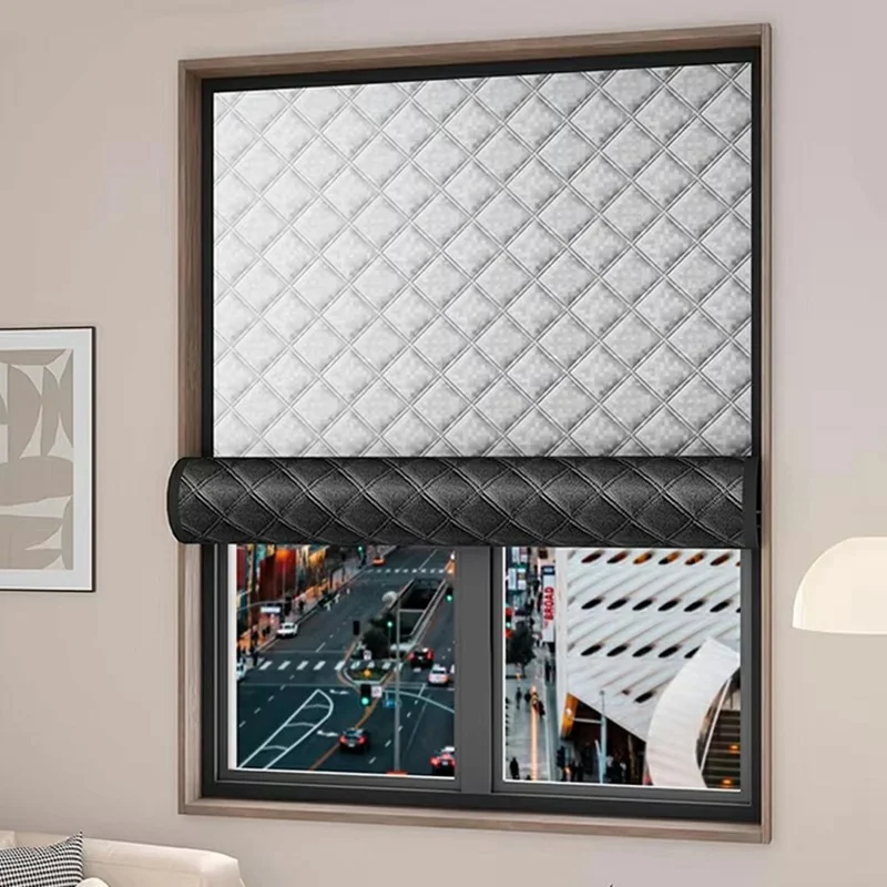 Cortina térmica de grafeno de 90 x 150 cm, aislante, autoadhesiva y resistente al viento para ventanas en invierno