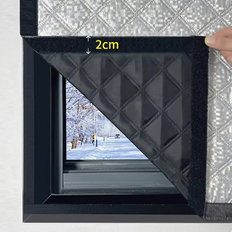 Tenda Termica da 148 x 150 cm in Grafene, Isolante, Autoadesiva, Antivento per Finestre Invernale