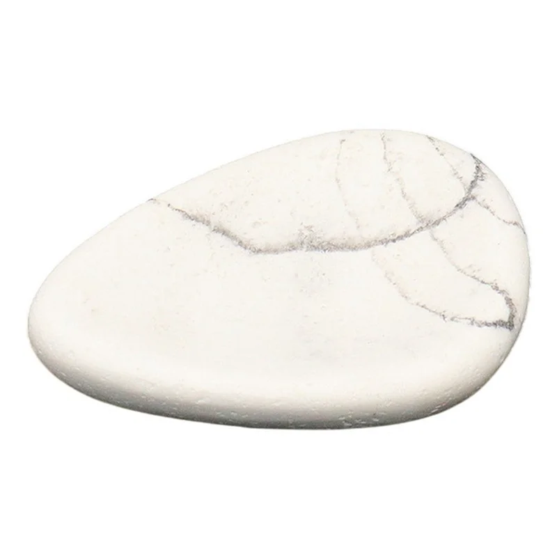 Faux Stone Soap Dish Holder Tray for Hotel / Home Bathroom Countertop Organizer - White
