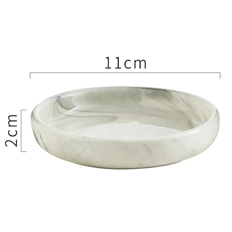 Creative Ceramic Soap Dish Home Hotel Toiletry Holder Decorative Washroom Organizer - Grey